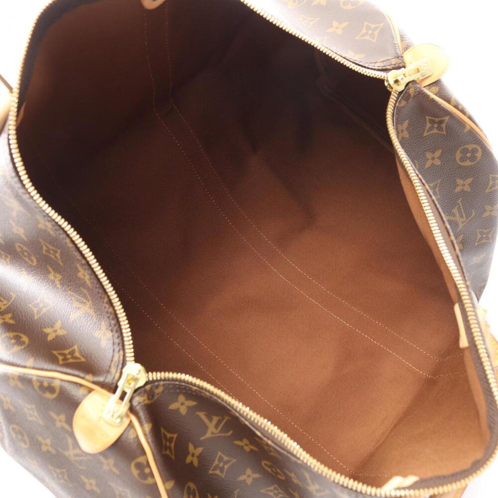 LOUIS VUITTON Authentic Brown Monogram Leather Keepall 50 Boston Bag - Picture 3 of 9